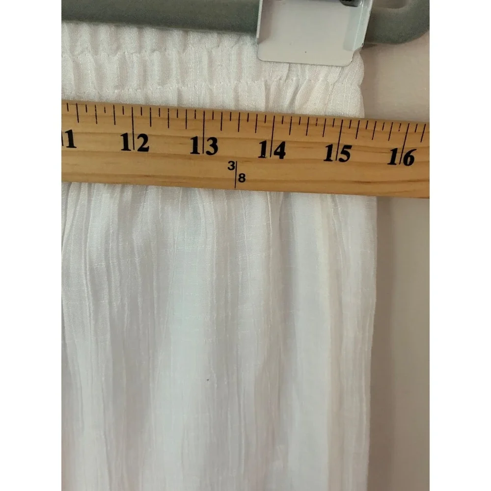 Studio Maxi Skirt Women PL Blue White Tiered Ombre‎ Tassel Petite Bohemian